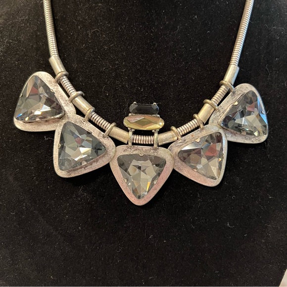 Tribal Crystal statement necklace hippie boho glam rhinestone costume - Picture 4 of 4